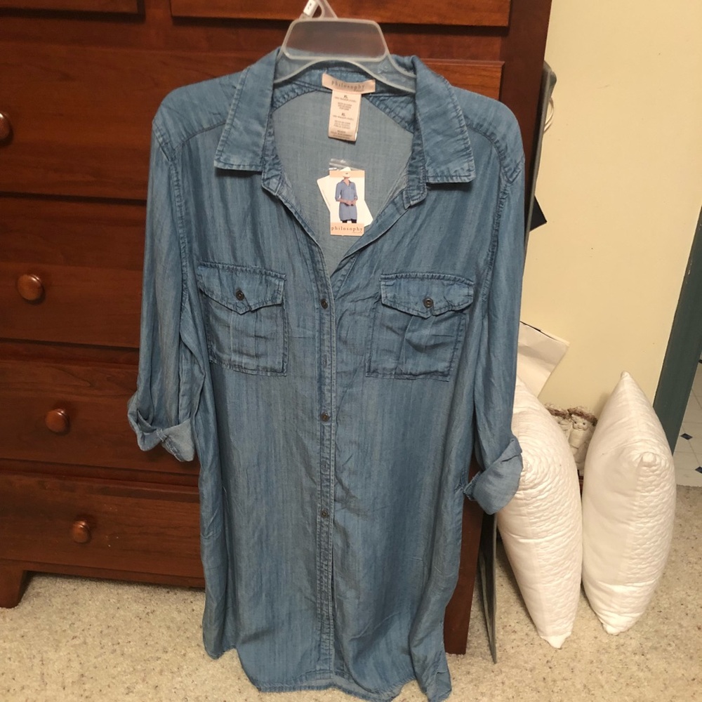 Philosophy denim dress size XL NWT new